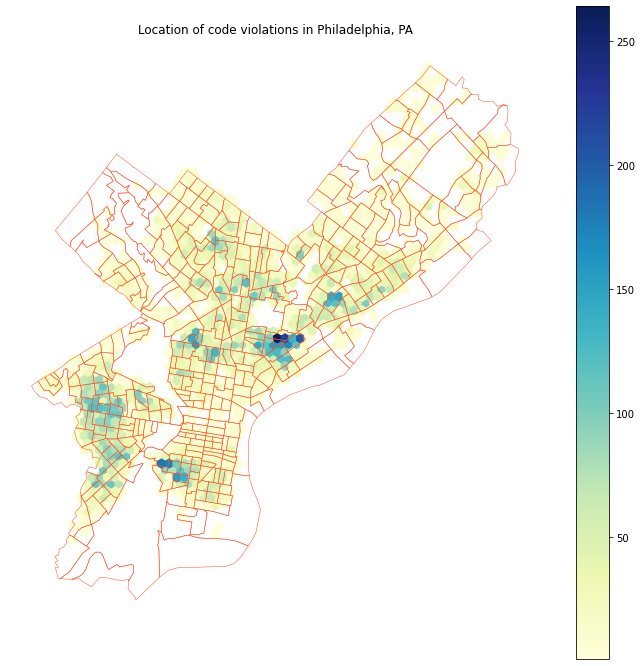 Violations in Philly Map